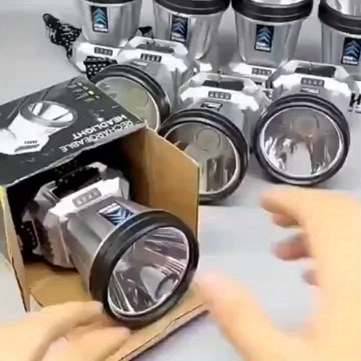 T998 Rechargeable Headlamp with 300m Beam Label, IP65 Marking, Charge Display and 1- or 2-Pack