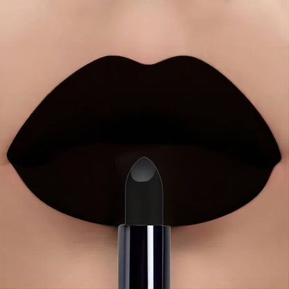 Black Matte Lipstick Set 3 Pack — Waterproof Long-Lasting Gothic Lip Color, Full Coverage Smudge-Proof Dark Lip Makeup for Halloween Costume Valentine's Day Gift for Women