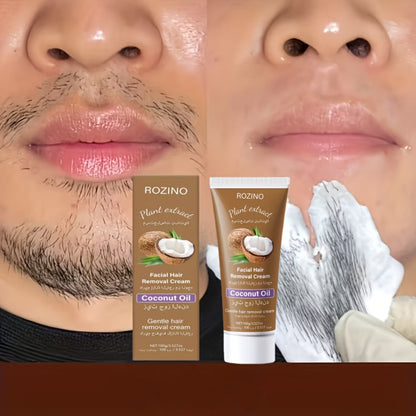 Hair Removal Cream ROZINO 100g Coconut Tube with Carton for Women’s External Body Grooming Routine