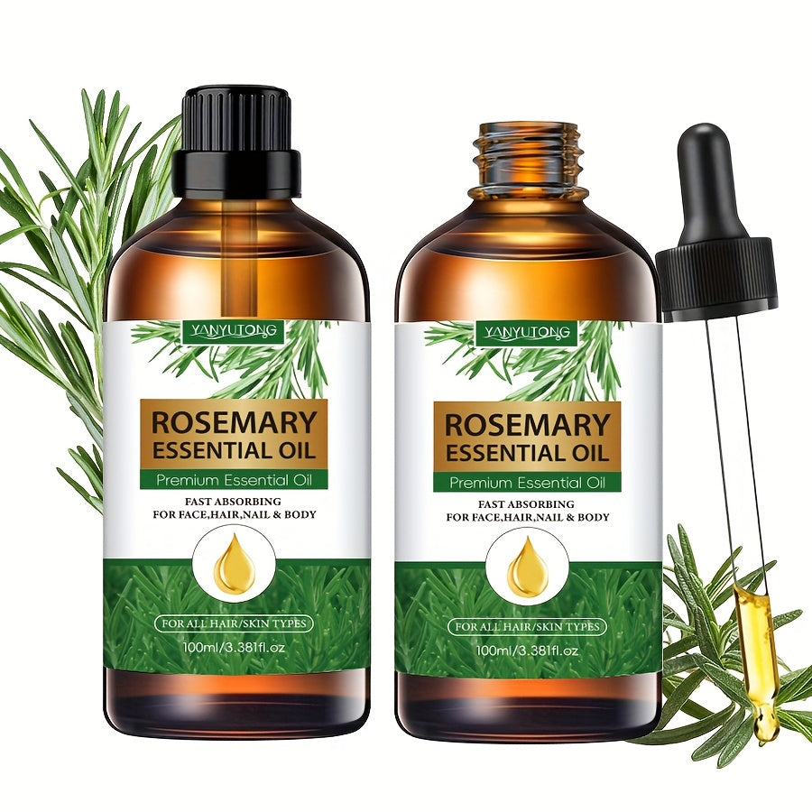 Essential Oil Rosemary External-Use Dropper Bottle with 1-Piece, 2-Piece or 1.01oz Listed Options