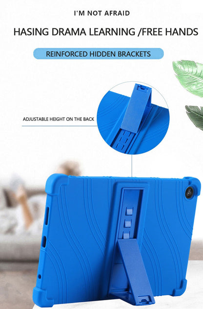 T-Mobile Revvl Tab 2 10.1-Inch Soft TPU-Labeled Tablet Case with Kickstand in Black, Blue or Rose Red