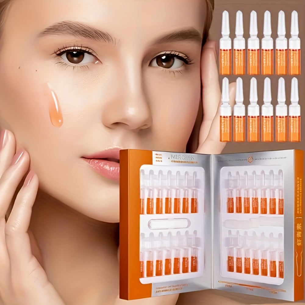 Face Serum Mercilen Astaxanthin Ampoule Set with 28 Individually Packed 2ml Essence Portions
