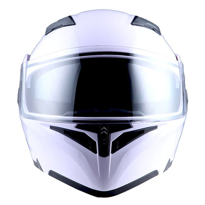 Motorcycle Modular Full Face Helmet Flip Up Dual Visor Inner Smoked Shield Lightweight Aerodynamic Thermoplastic Shell Removable Washable Interior for Men Women, Multiple Colors S M L XL
