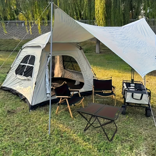 Folding Camping Table Portable Lightweight 3-Leg Outdoor Table for Picnic BBQ