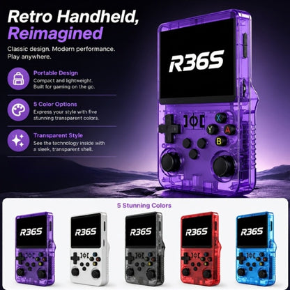 Retro Handheld Game Console R36S2 with 3.5-Inch IPS HD Screen, 3000mAh Battery, TF Card Expansion & HD TV Output – Portable Plug and Play Emulator Gaming Device, 5 Colors, Gift for Kids & Adults