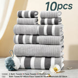 Gray 10-Piece Set B (Includes Bath Ball)