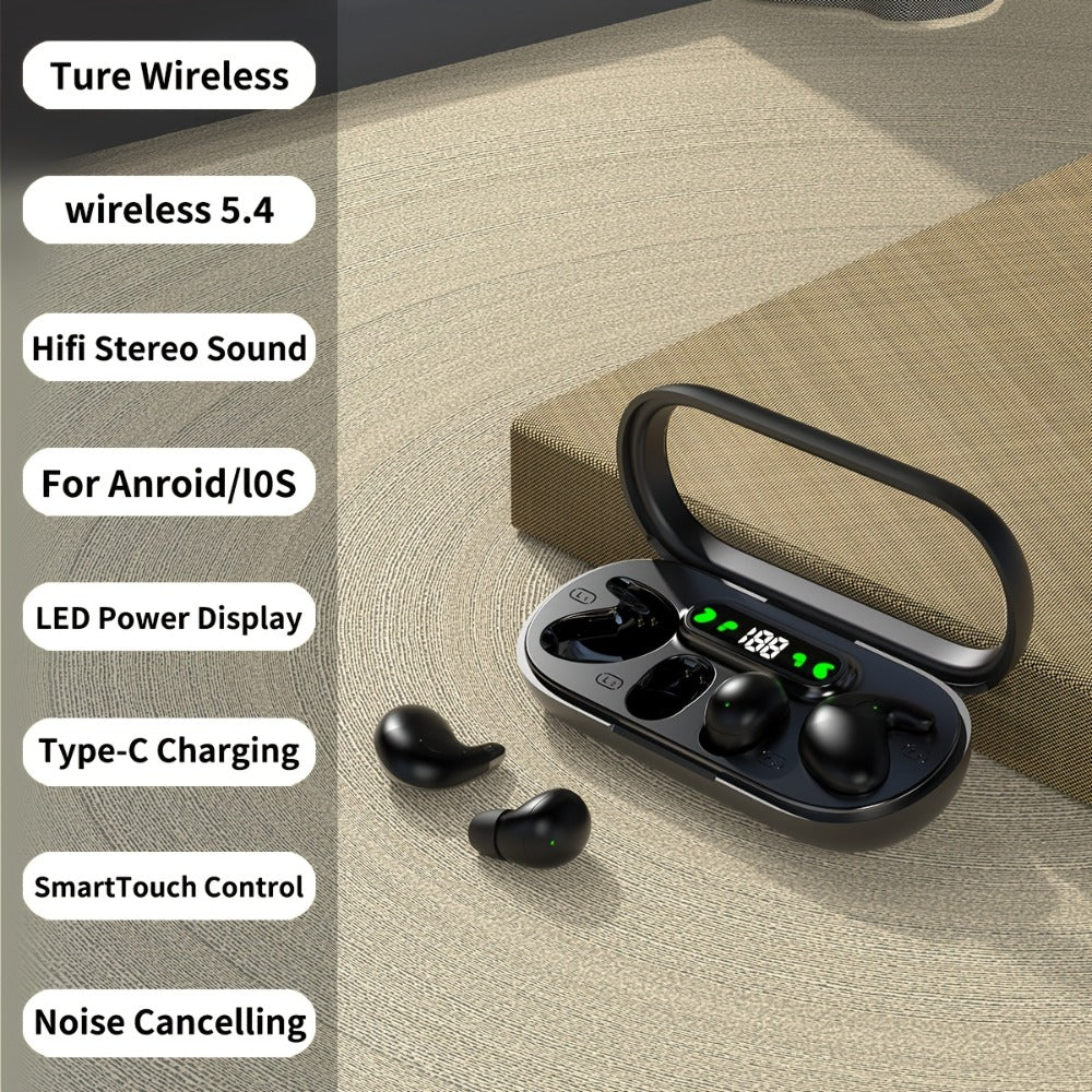 True Wireless Earbuds Two-Pair Gift Set with Transparent LED Display Case and Dual Touch Controls