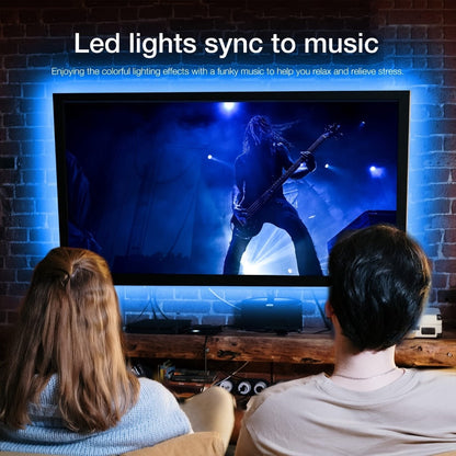 RGB TV Backlight LED Strip Kit, 149.61 Inches with Top-Mounted Screen Sensor, Control Module and App Interface