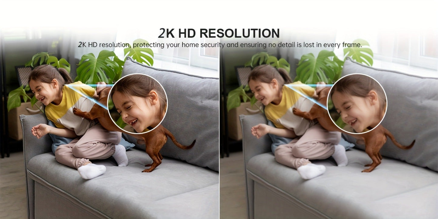 2K WiFi Clock Camera for Home, 5GHz & 2.4GHz Dual Band Wireless Indoor Security Camera, Nanny Cam Baby Monitor Dog Camera, Full Color Night Vision, Motion Detection, Two-Way Talk, Hidden Design