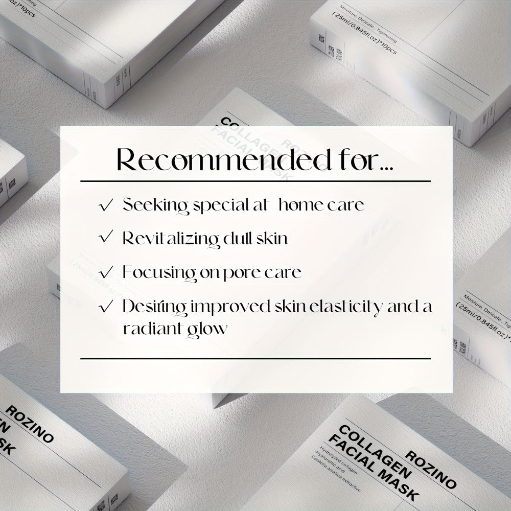Collagen Sleeping Mask 20pcs Hyaluronic Acid Aloe Vera Deeply Moisturizing Overnight Hydrating Night Mask for Sensitive All Skin Types ROZINO 25ml per Pack Women