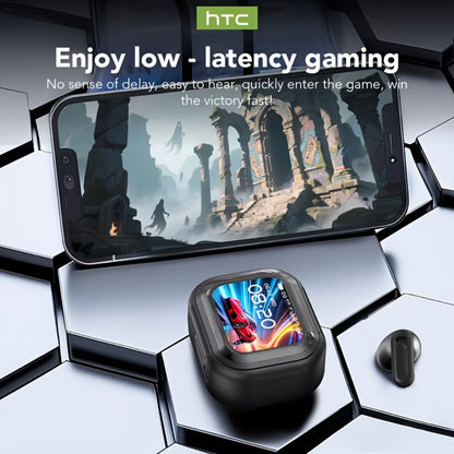 131 Language Real-Time Translation Wireless Headphones HTC NE20 TWS HiFi Sound Low Latency Gaming AI Noise Reduction LED Touch Screen Built-In Mic for Business Travel Office Study Gaming Birthday Gift