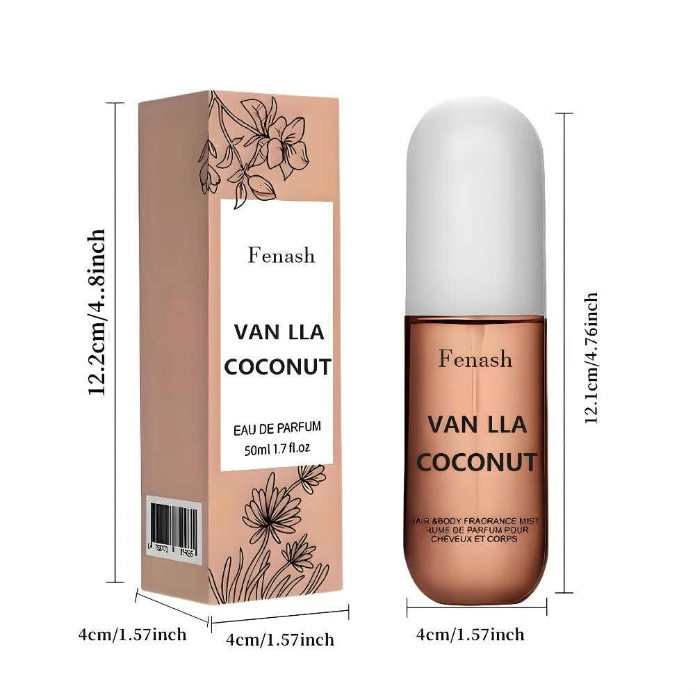 Tropical Perfume for Women Vanilla Coconut Beach Fragrance Spray 1.7 Oz Long Lasting Summer Scent Travel Size Pool Vacation Gift for Her