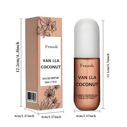 Tropical Perfume for Women Vanilla Coconut Beach Fragrance Spray 1.7 Oz Long Lasting Summer Scent Travel Size Pool Vacation Gift for Her