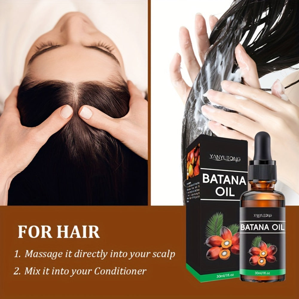 Batana Oil Hair Treatment Leave-In Essence 30ml - Plant Extract Deep Moisturizing Scalp Care, Lasting Fragrance, Frizz Control, All Hair