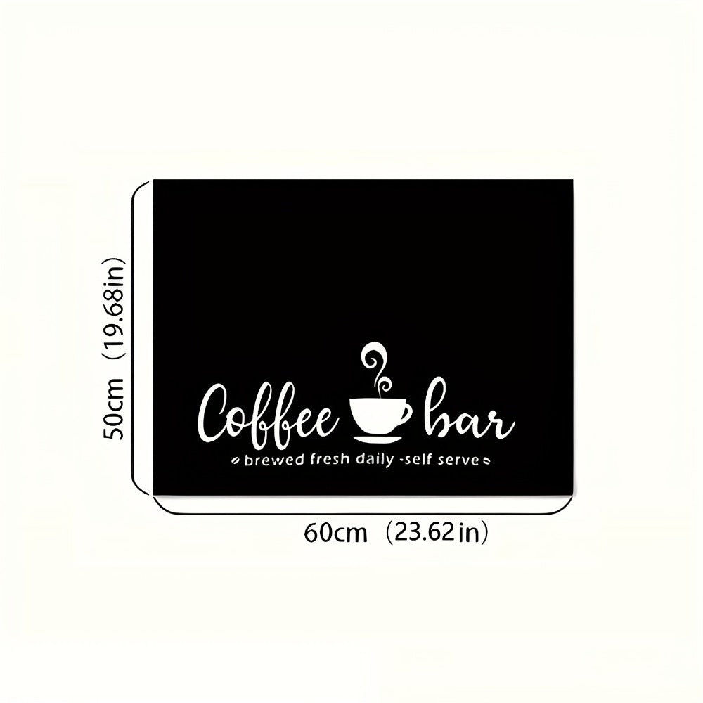 Kitchen Mat, Bohemian Coffee Bar Counter Pad in Five Sizes with Absorbent Fabric and Machine-Wash Care