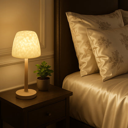 16-Color Rechargeable Atmosphere Lamp, Cordless Ocean Wave Night Light with Remote for Bedroom or Bathroom