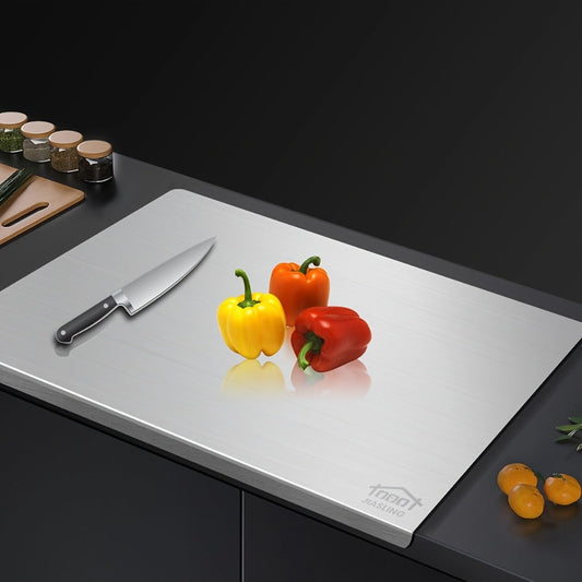 Stainless Steel Cutting Board – 304 Grade Butcher Block Rolling Board, Large Kitchen Chopping Board for Meat, Vegetables & Bread, Non-Slip Household Kitchen Supplies