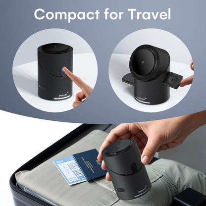 Wireless Charging Station, ZEEHOO CylinTrick-R Qi2-Marked 15W Rotating 3-in-1 Stand in White or Black