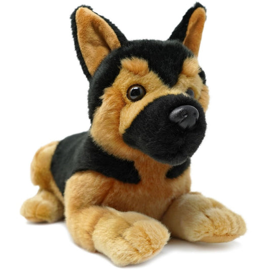 Stuffed Animal Gretchen German Shepherd in 15-Inch Scale with Realistic Seated Dog Design and Soft Fabric