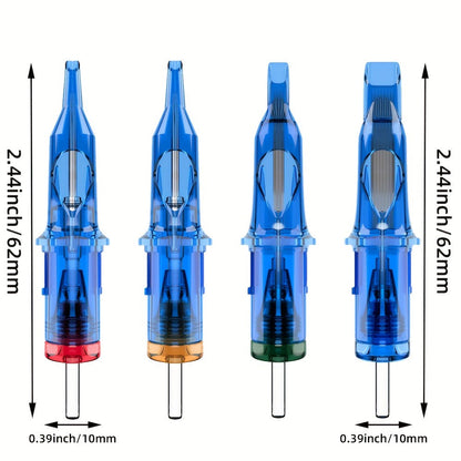 Tattoo Cartridge Needles with POSEIDON V3 Label, 50-Piece Mixed, RL-Only or RS-Only Pack Choices