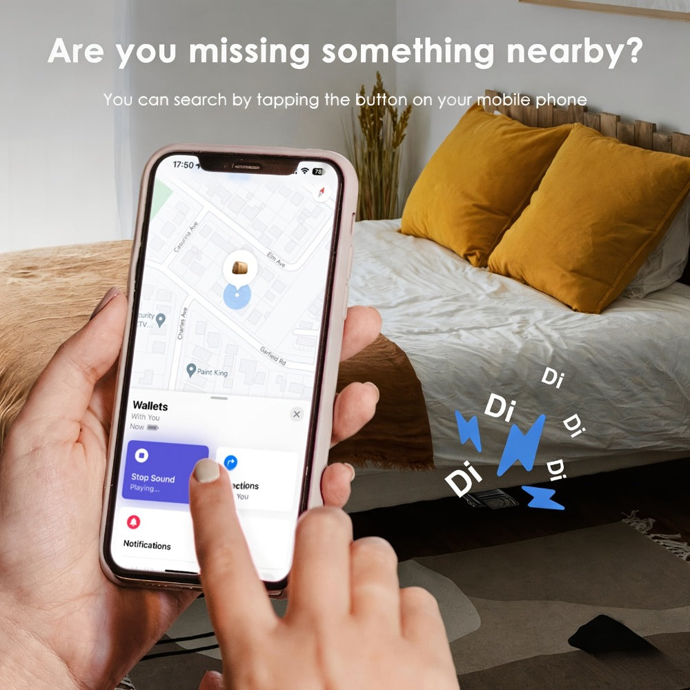 Ultra-Thin Apple Find My Wallet Tracker Card with Three-Year Battery, 1-Piece iOS Option and Audible Finder