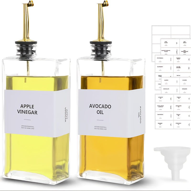 Glass Oil Dispenser Bottle 350ml - Olive Oil Vinegar Soy Sauce Coffee Syrup Dispenser for Kitchen