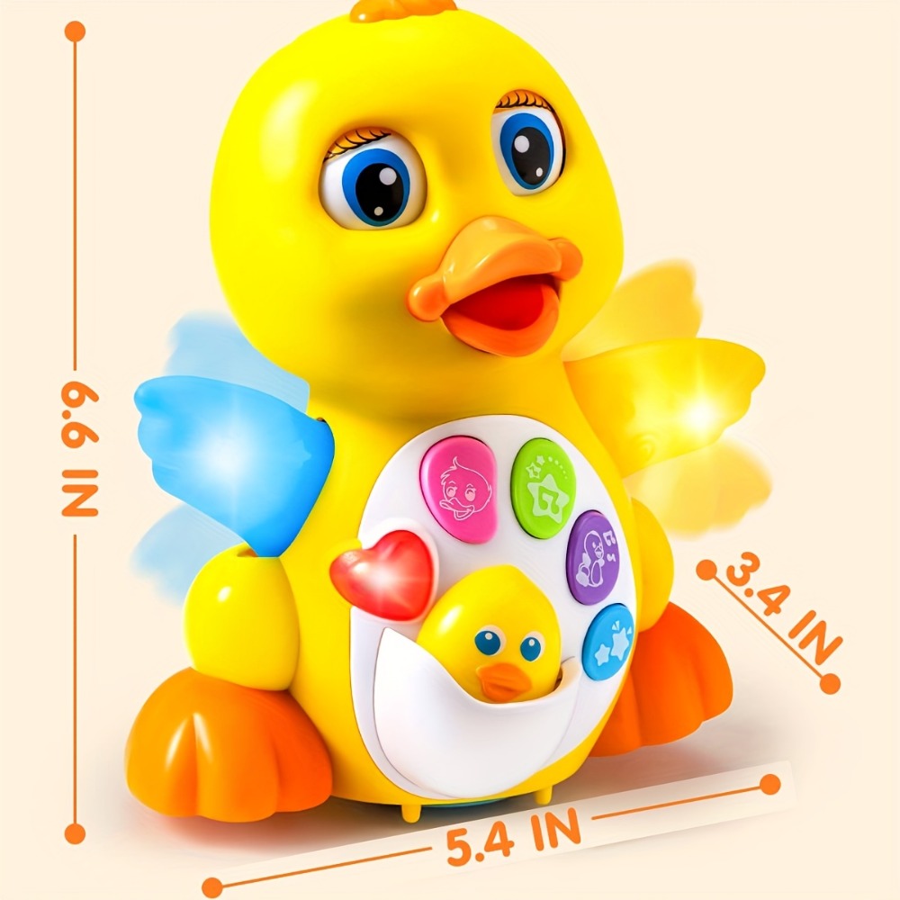 Dancing Walking Musical Duck Baby Toy with Music & Lights – Interactive Light Up Learning Toy for Infants & Toddlers 6 Months+, Sensory Crawling & Walking Toy, Perfect Christmas & Baby Shower Gift
