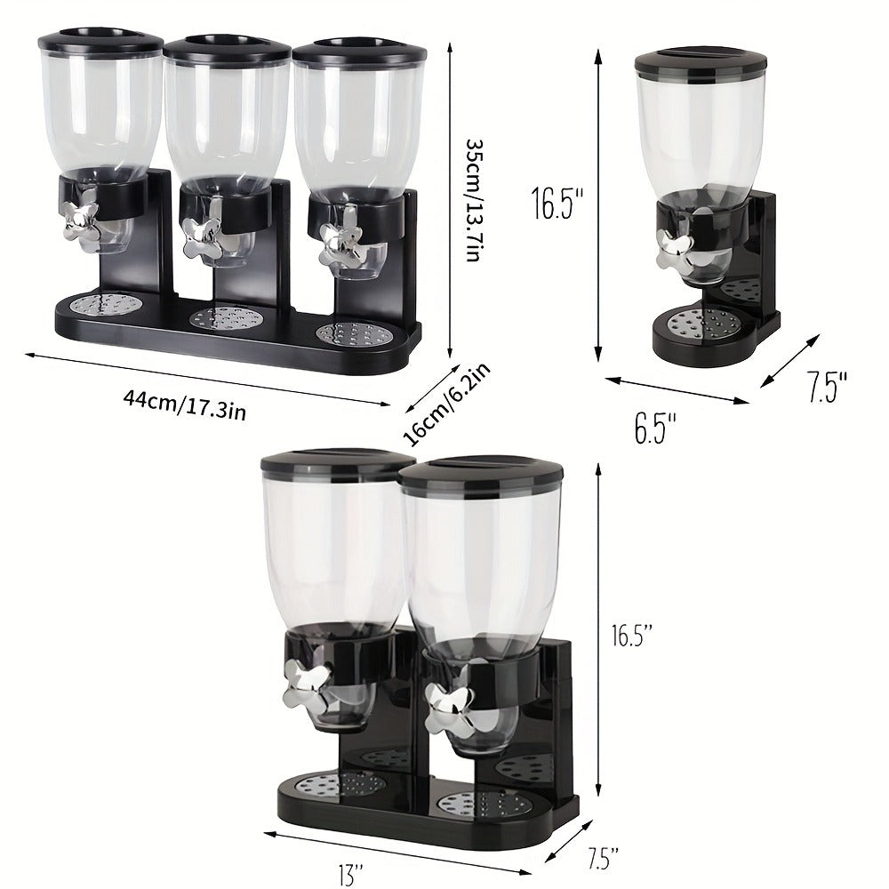 Dry Food Dispenser & Candy Organizer with Spoon Bowl Lid, Countertop Snack Container for Pantry Kitchen 17.5 Oz