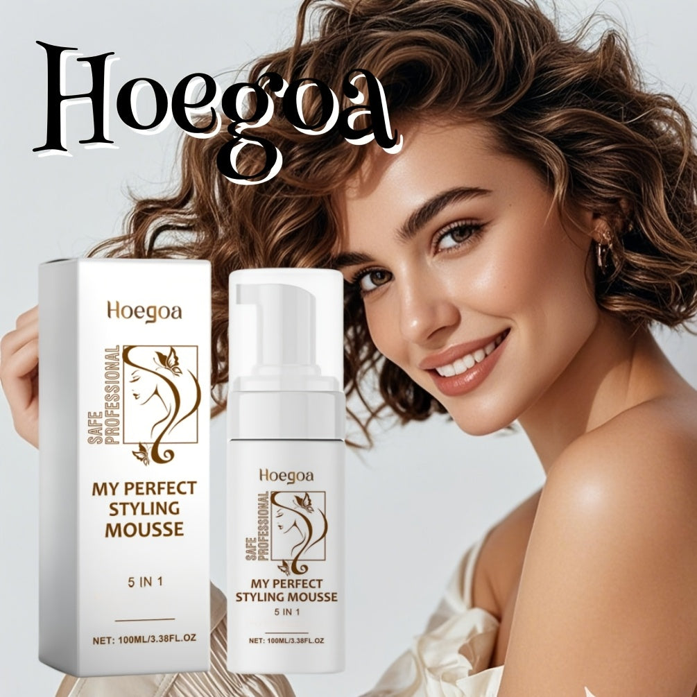 100 ml Hair Styling Mousse with Mint Extract and Hyaluronic Acid for Flexible Hold and Volume