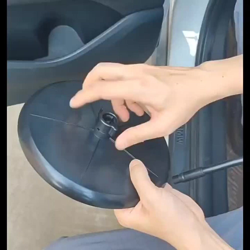 Car Seat Back Tray Table 360° Rotating - Foldable Food Drink Snack Organizer Tray for Car Interior, Non-Slip ABS Travel Tray for Road Trips