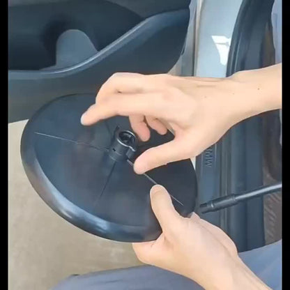 Car Seat Back Tray Table 360° Rotating - Foldable Food Drink Snack Organizer Tray for Car Interior, Non-Slip ABS Travel Tray for Road Trips