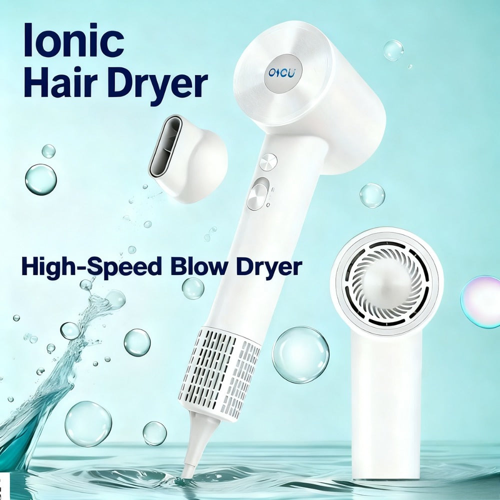 Compact Hair Dryer with 110,000 RPM Motor-Speed Marking, Six Color Options and Concentrator-Style Nozzle