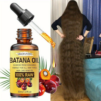 Batana Oil 30ml Cold-Pressed — Multi-Use Hair Growth & Scalp Strengthening Oil for Hair, Eyelashes & Eyebrows | Repairs Damage, Soothes Dry Scalp & Adds Shine | All Hair Types Unisex