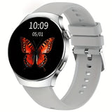 Gray Modern Round Dial Watch