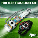 High-Intensity Flashlight + Business Wristwatch