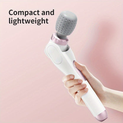 Electric Handheld Massager 180° Foldable Massage Stick | 5-Speed Vibration USB Rechargeable Rotating Head | Full Body Relief Neck Back Shoulder Leg Waist | Portable Cordless Massager Gift for Women Men