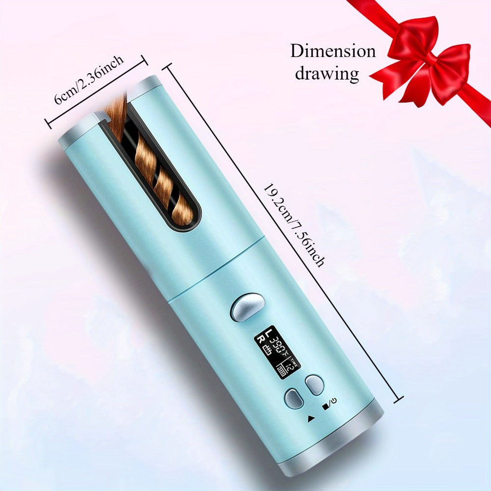 Cordless Automatic Curl-Chamber Iron with Display, USB Charging and Three Color Options Pictured