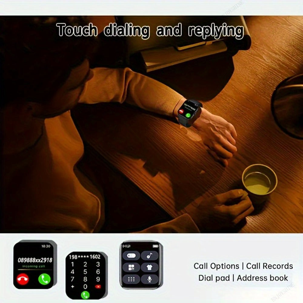 Smart Watch 1.83-Inch Full Touch Display with Bluetooth 5.0 Calling, Music Control and Four Metal Colors