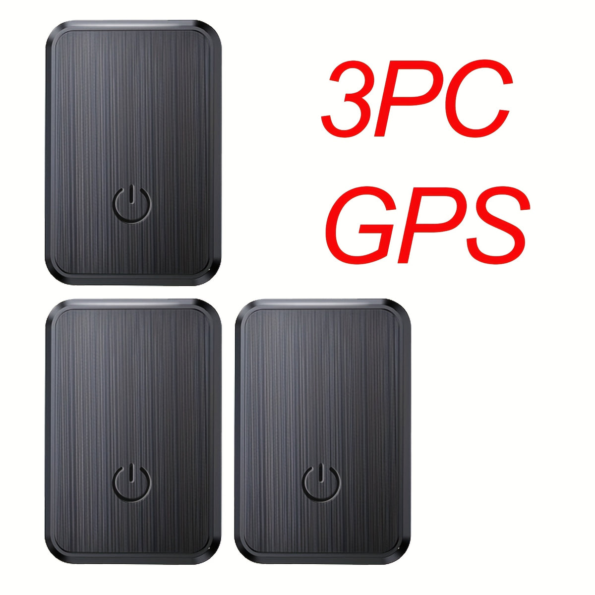 Black Rectangular GF08-Labeled Tracker Device Sets in 2, 3, 4, 5 or 6-Piece Checkout Options