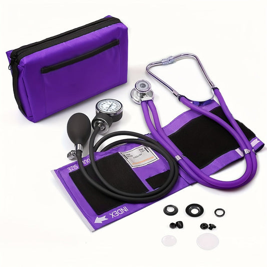 Blood Pressure Monitor Manual Aneroid Set with Upper-Arm Cuff, Stethoscope, Inflation Bulb and Portable Case