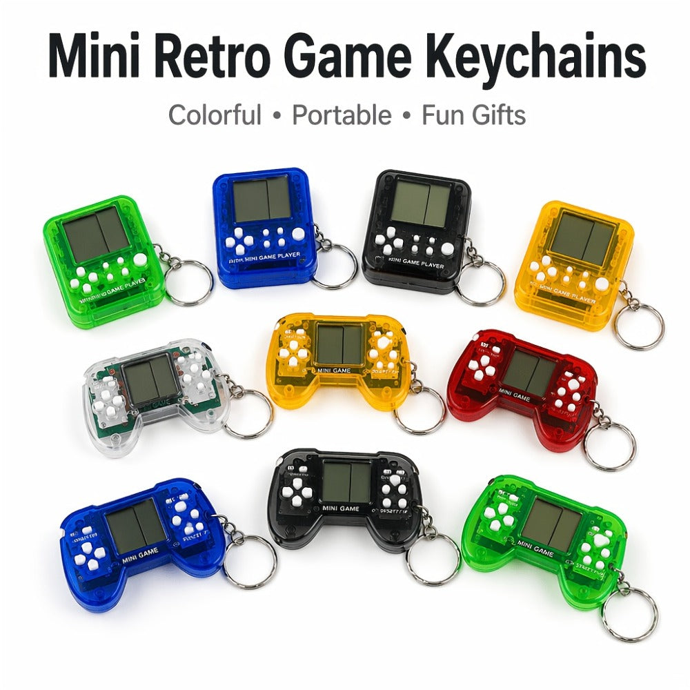 Party Favors Mini Gaming-Controller Keychains in 6-, 12- or 24-Piece Random-Color Packs for Celebrations