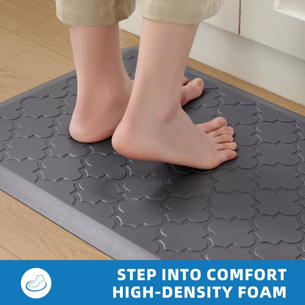 Kitchen Mat Set, 2-Piece Cushioned Standing Mats in Four Colors with 17.3x29 and 17.3x47 or 17.3x59-Inch Pairings