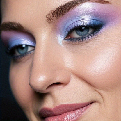 Holographic Glitter Eyeshadow Gel Jelly Shimmer water-resistant extended-wear Indigo Twilight Purple Blue Gradient Eye Makeup for Party