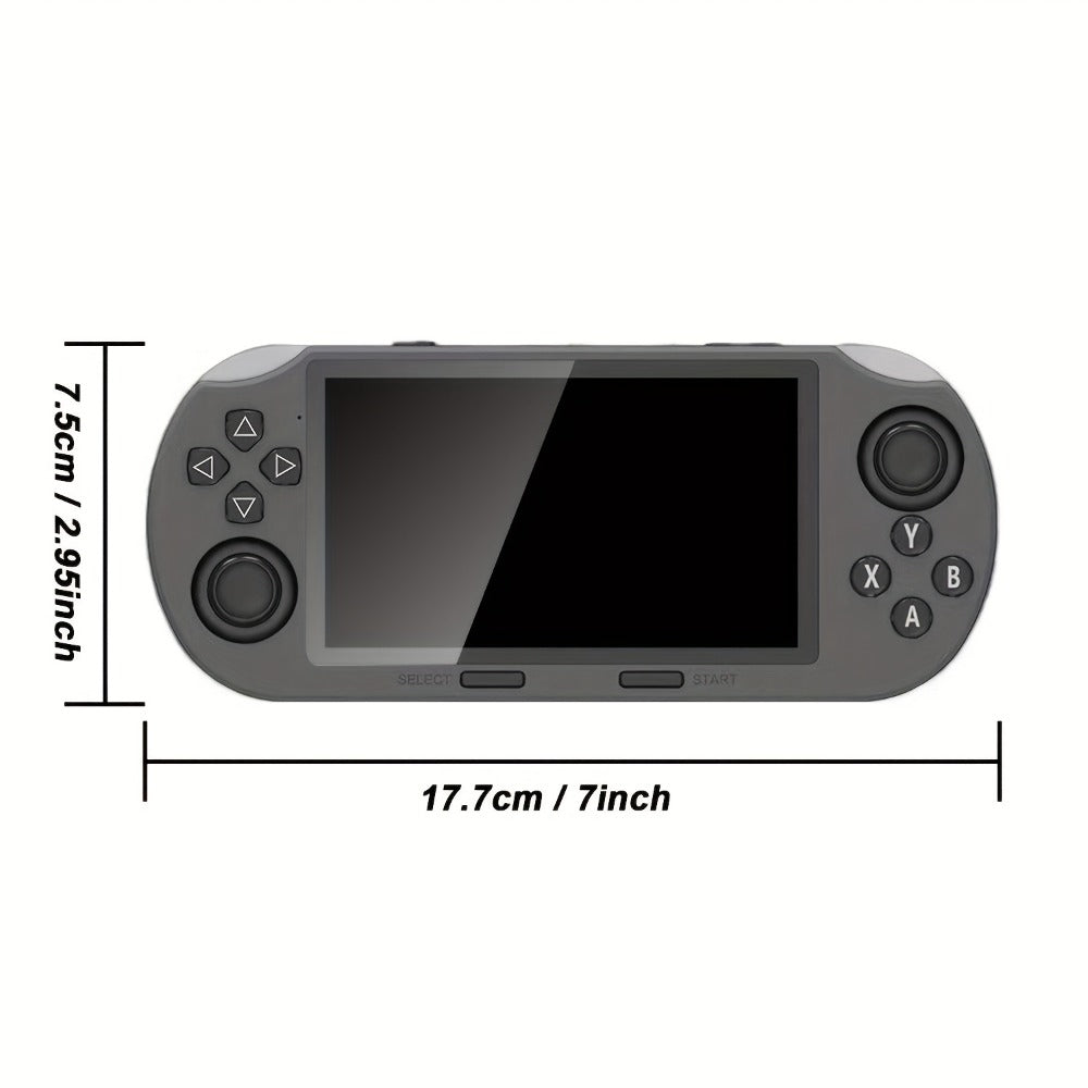 Handheld Game Console with Open-Source Linux System, IPS HD Screen, Dual Analog Joysticks & USB-C Charging – Retro Portable Gaming Handheld for Kids & Adults, Plug and Play Emulator Game Player