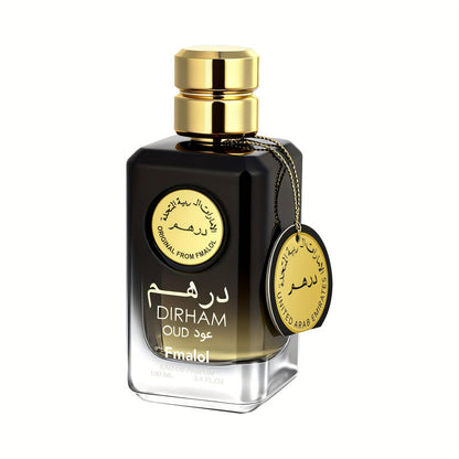 Agarwood Oud Arabic Perfume for Men 3.4 oz Long Lasting Luxury Woody Oriental Cologne - Dubai Middle East Noble Style Islamic Art Bottle - Gift for Him Birthday Anniversary