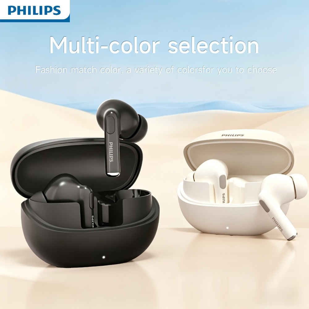 Wireless Earbuds Philips Bluetooth 6.0 Semi-Open Back with Long Battery and Noise Reduction