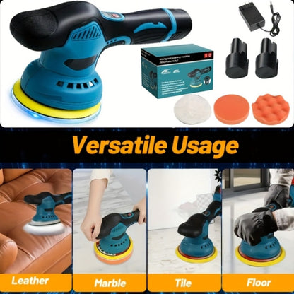 Cordless Car Polisher Buffer Machine – 8-Speed 5000 RPM Orbital Polishing Machine with 6" Pad, Rechargeable Battery & Charger for Car Detailing & Scratch Removal