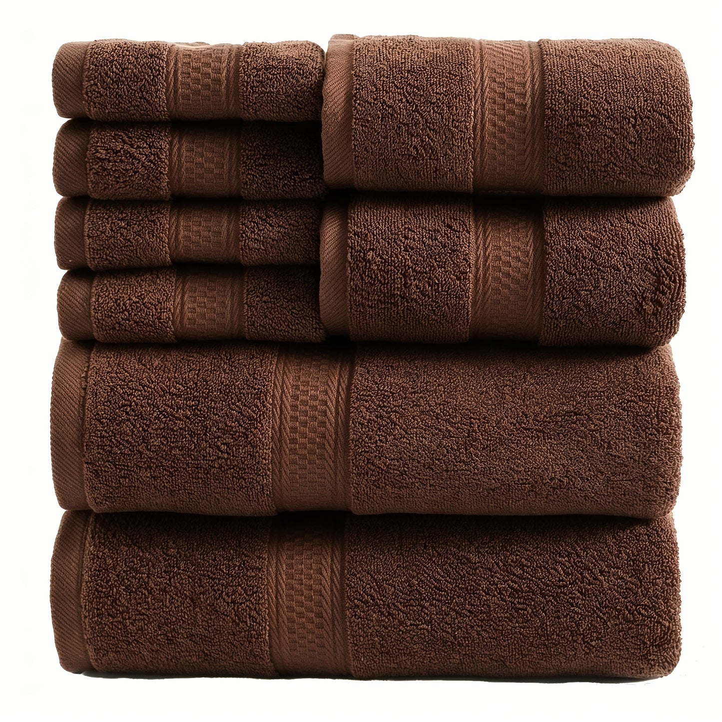 Towel Set 8 or 16 Piece Thickened Bath, Hand and Washcloth Collection in Multiple Solid Colors