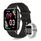 Black watch + white silicone strap