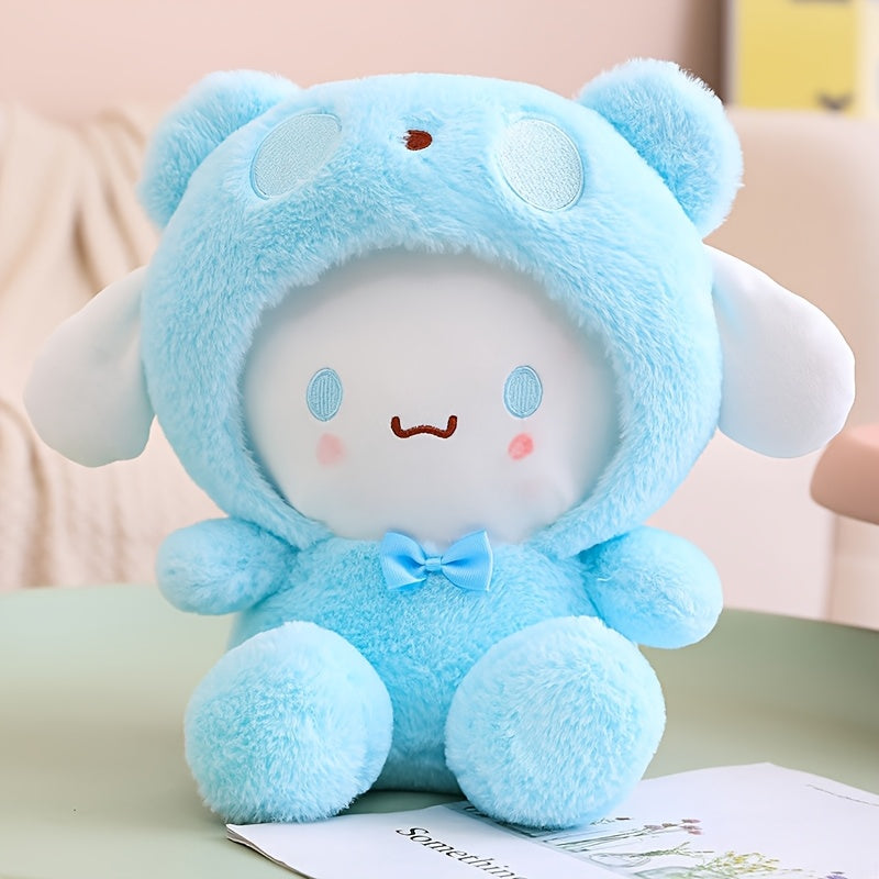 Plush Toy – Big-Eared Puppy Character Doll in White, Blue Jade or Pudding Color Styles for Collecting